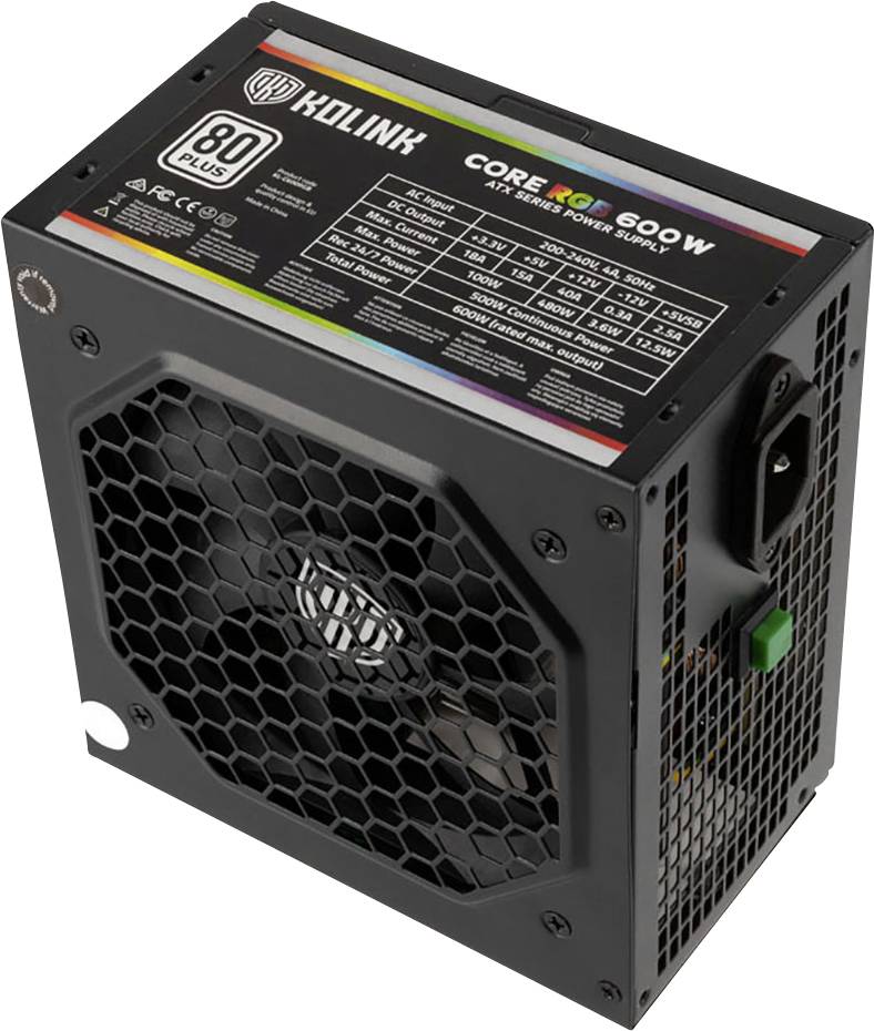 Kolink Core RGB KL-C600RGB PC power supply unit 600 W ATX 80 PLUS
