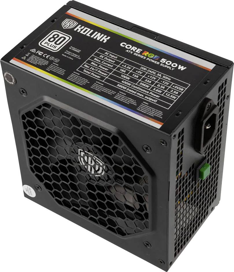Kolink Core RGB KL-C500RGB PC power supply unit 500 W ATX 80 PLUS