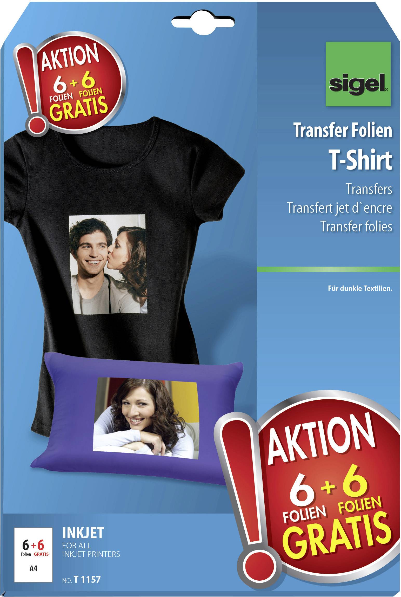 Sigel T1157 T1157 T shirt transfer paper 250 g/m² 12 sheet