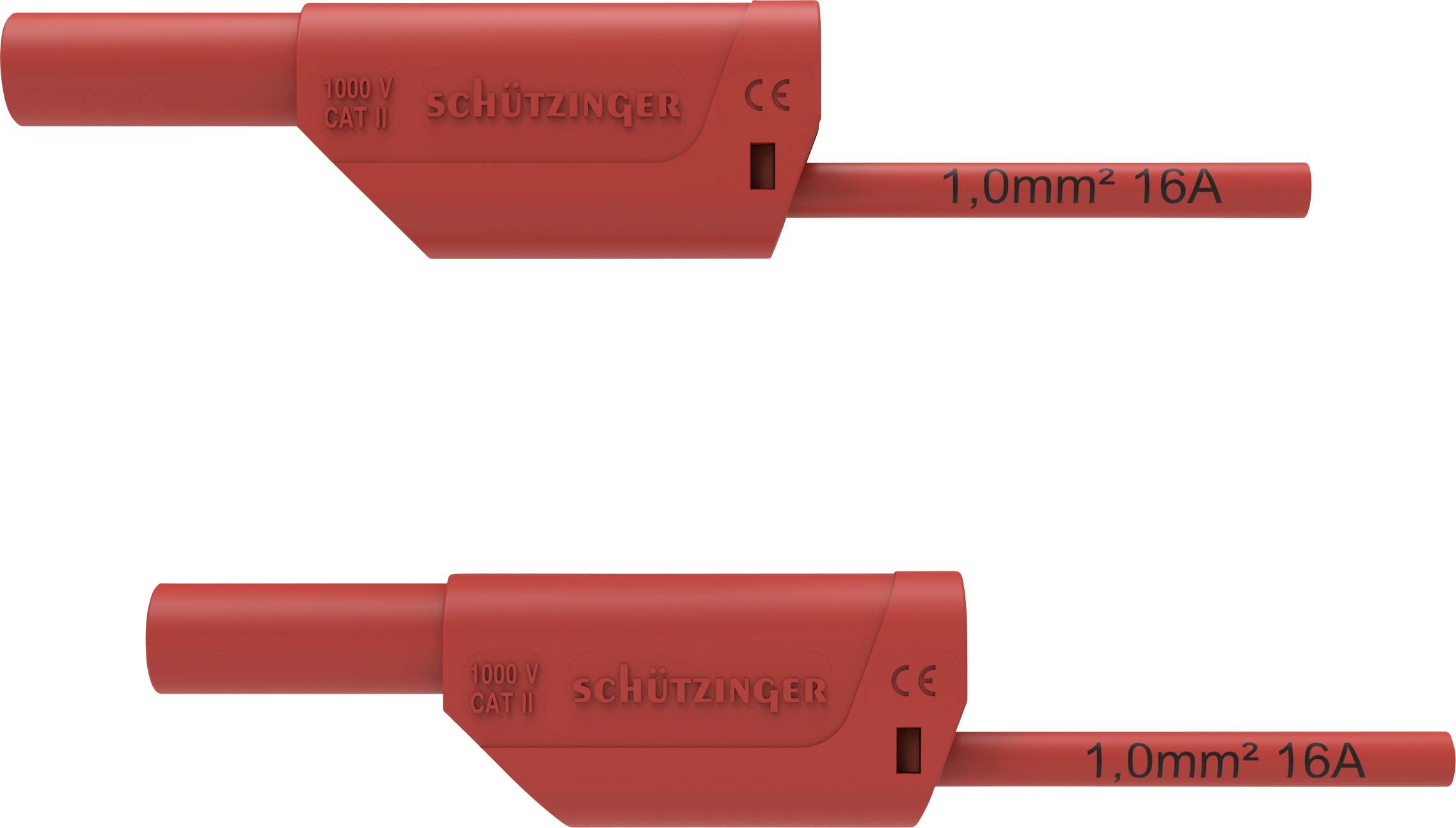 Schützinger VSFK 8500 / 1 / 100 / RT Safety test lead 4 mm plug 4 mm plug 100.00 cm Red 1 pc(s)