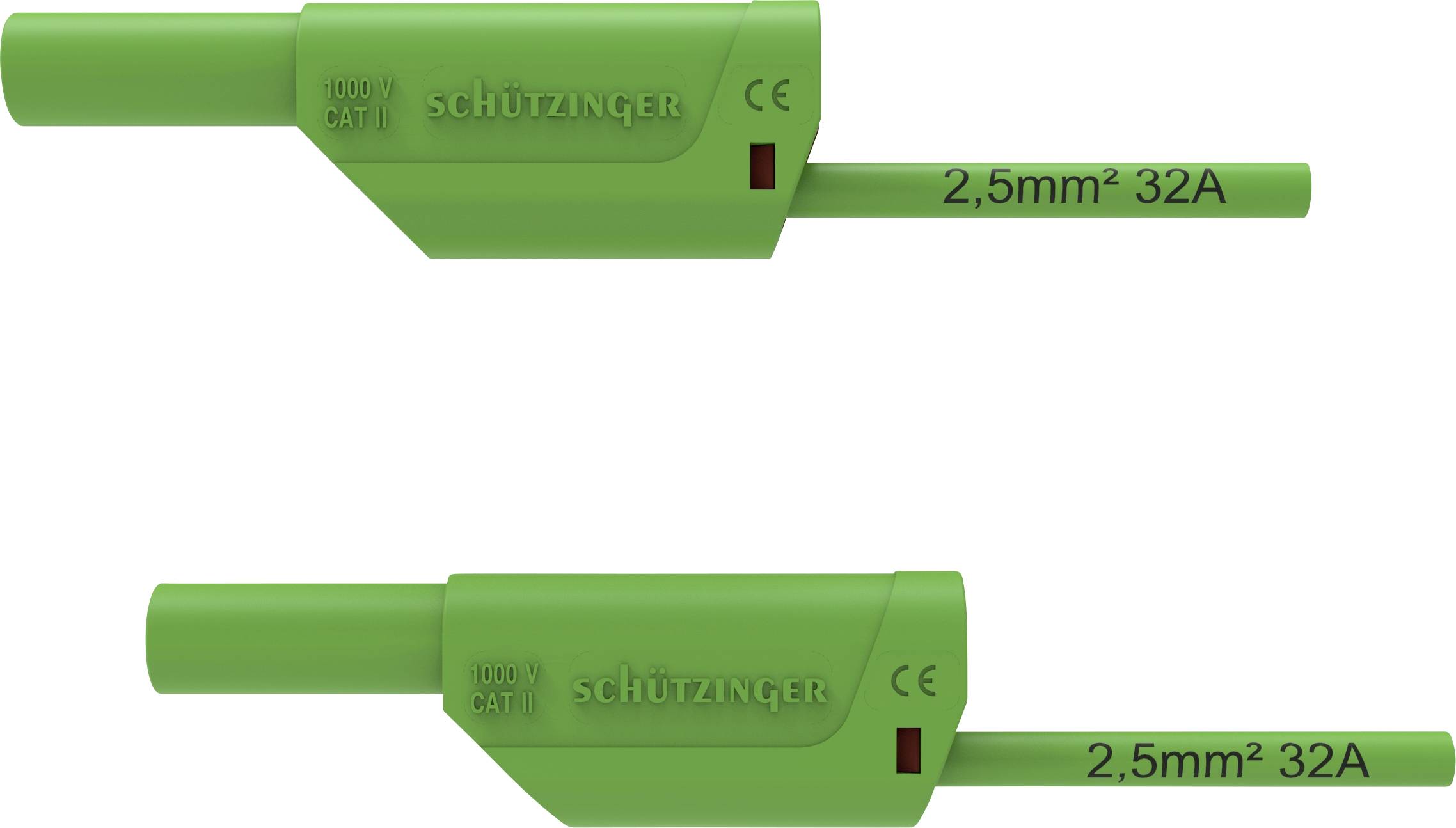 Schützinger VSFK 8500 / 2.5 / 100 / GN Safety test lead 4 mm plug 4 mm plug 100.00 cm Green 1 pc(s)