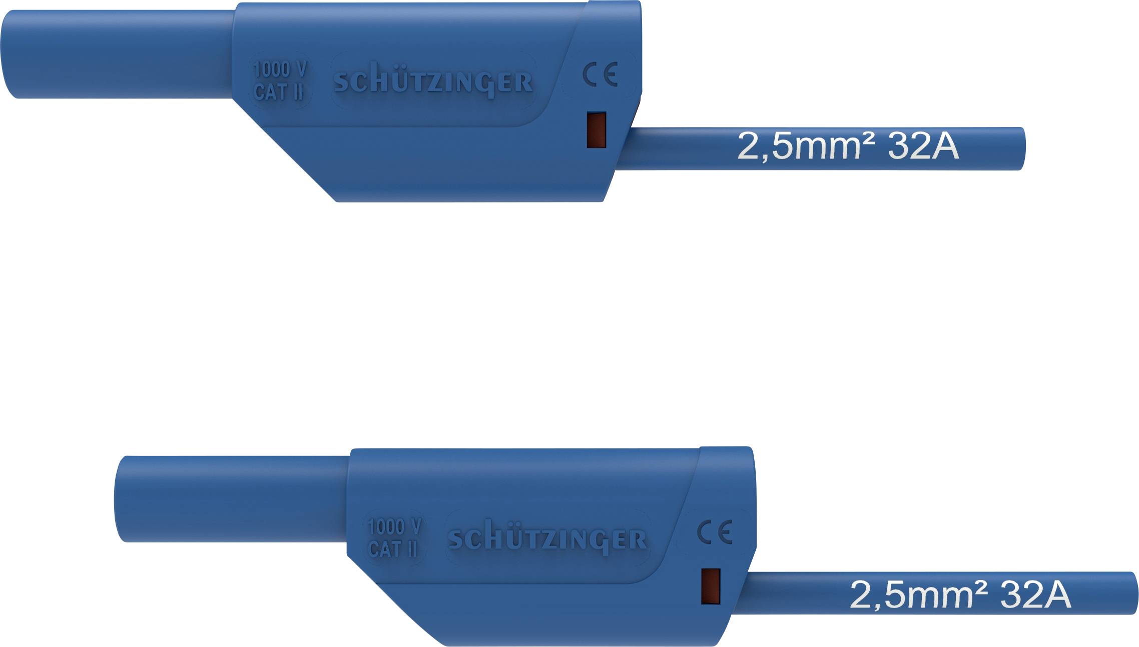 Schützinger VSFK 8500 / 2.5 / 50 / BL Safety test lead 4 mm plug 4 mm plug 50.00 cm Blue 1 pc(s)