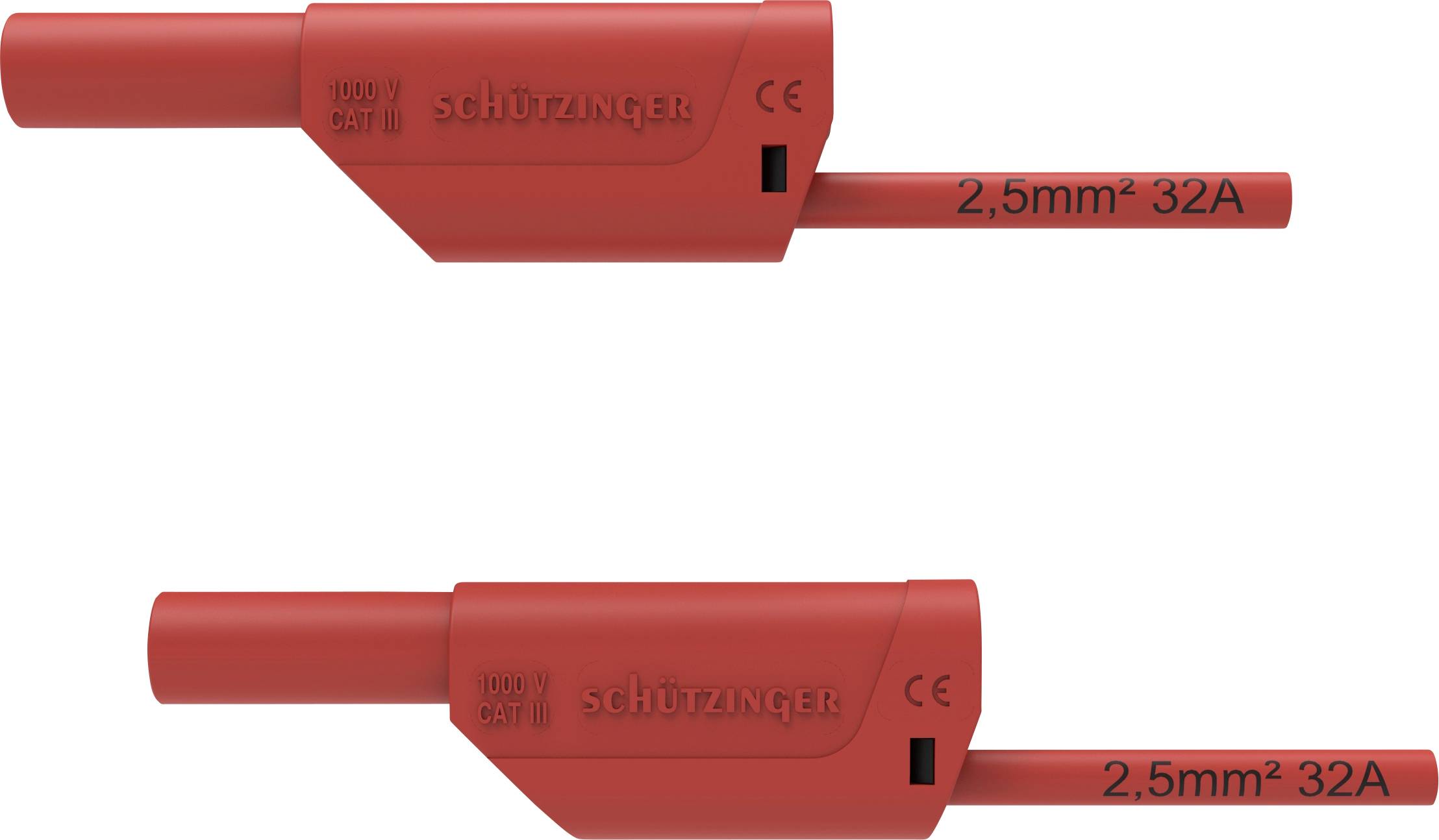 Schützinger VSFK 8700 / 2.5 / 200 / RT Safety test lead 4 mm plug 4 mm plug 200.00 cm Red 1 pc(s)