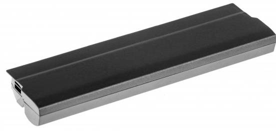 A black, elongated object, possibly a battery compartment or a small electronic device component, with a USB connection on the side.