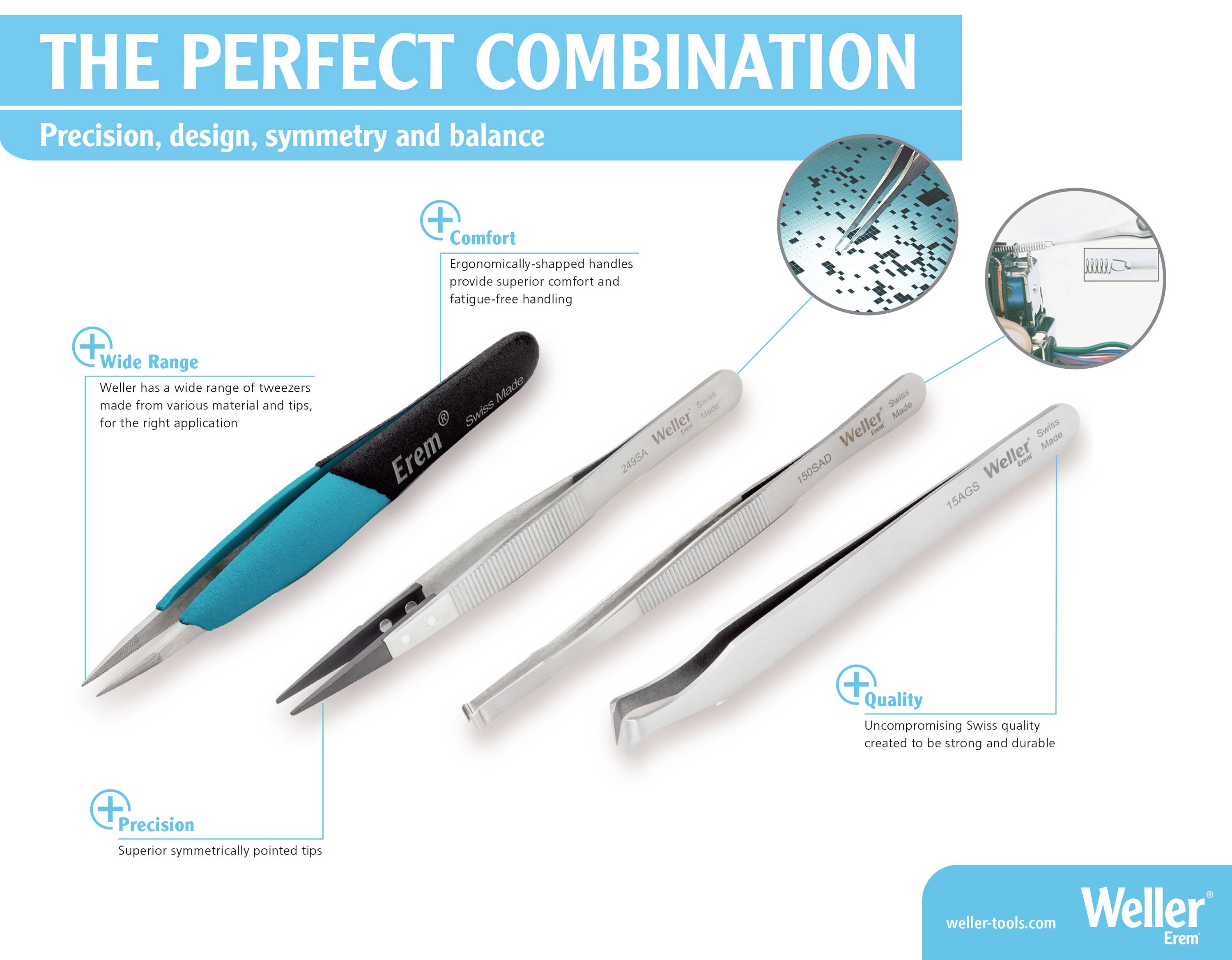 Weller Erem® 3400TSMDU SMD tweezers
