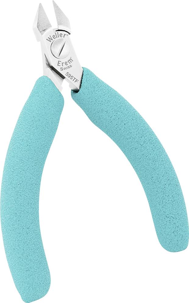 Small pliers with turquoise handles.