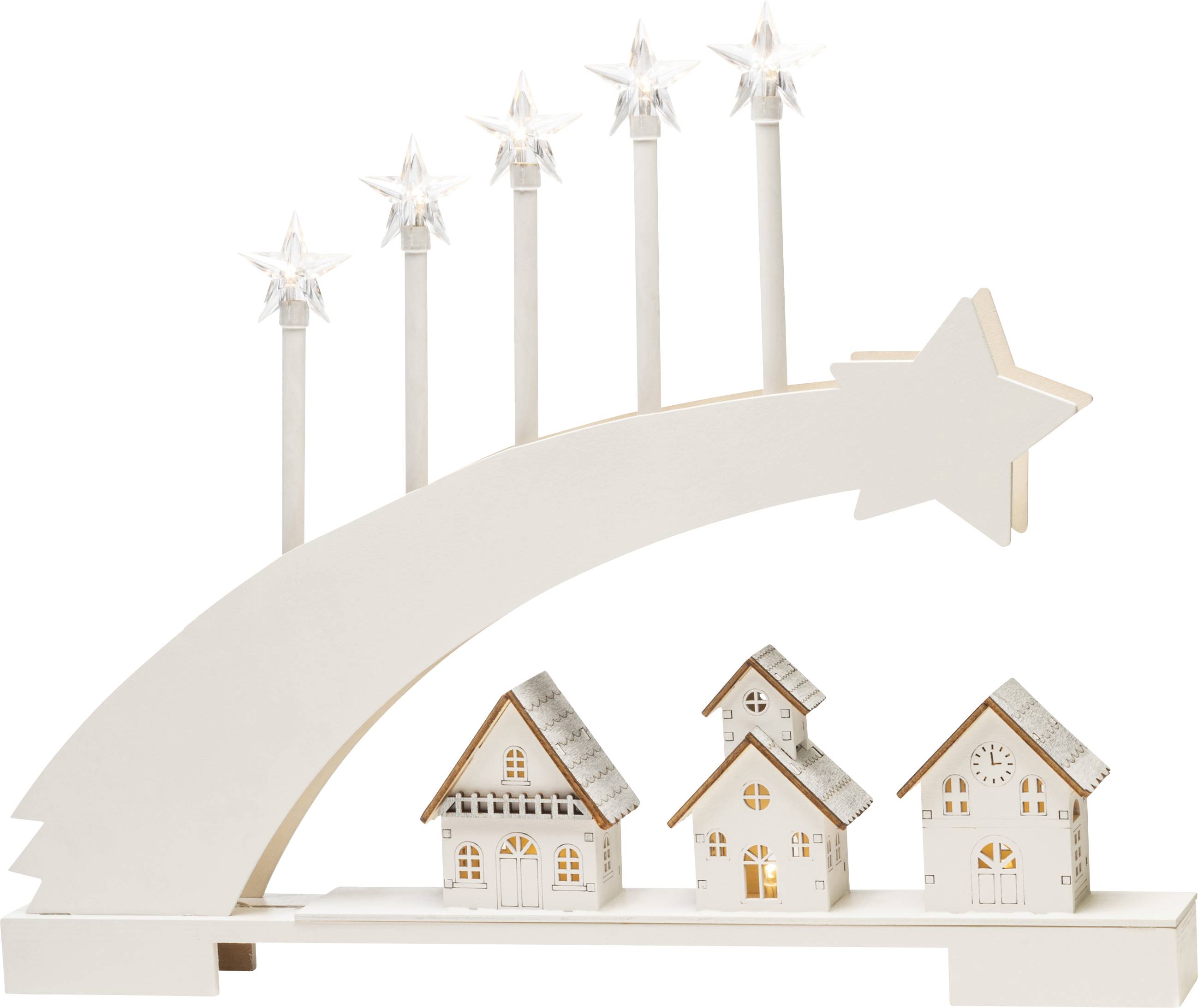 Konstsmide 3284-210 Trad Saxony candle holder Star Warm white LED (monochrome) White