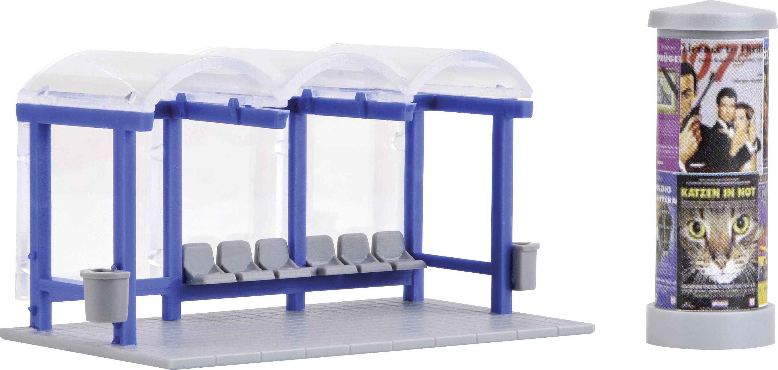 Kibri 38142 H0 Bus stop decoration set