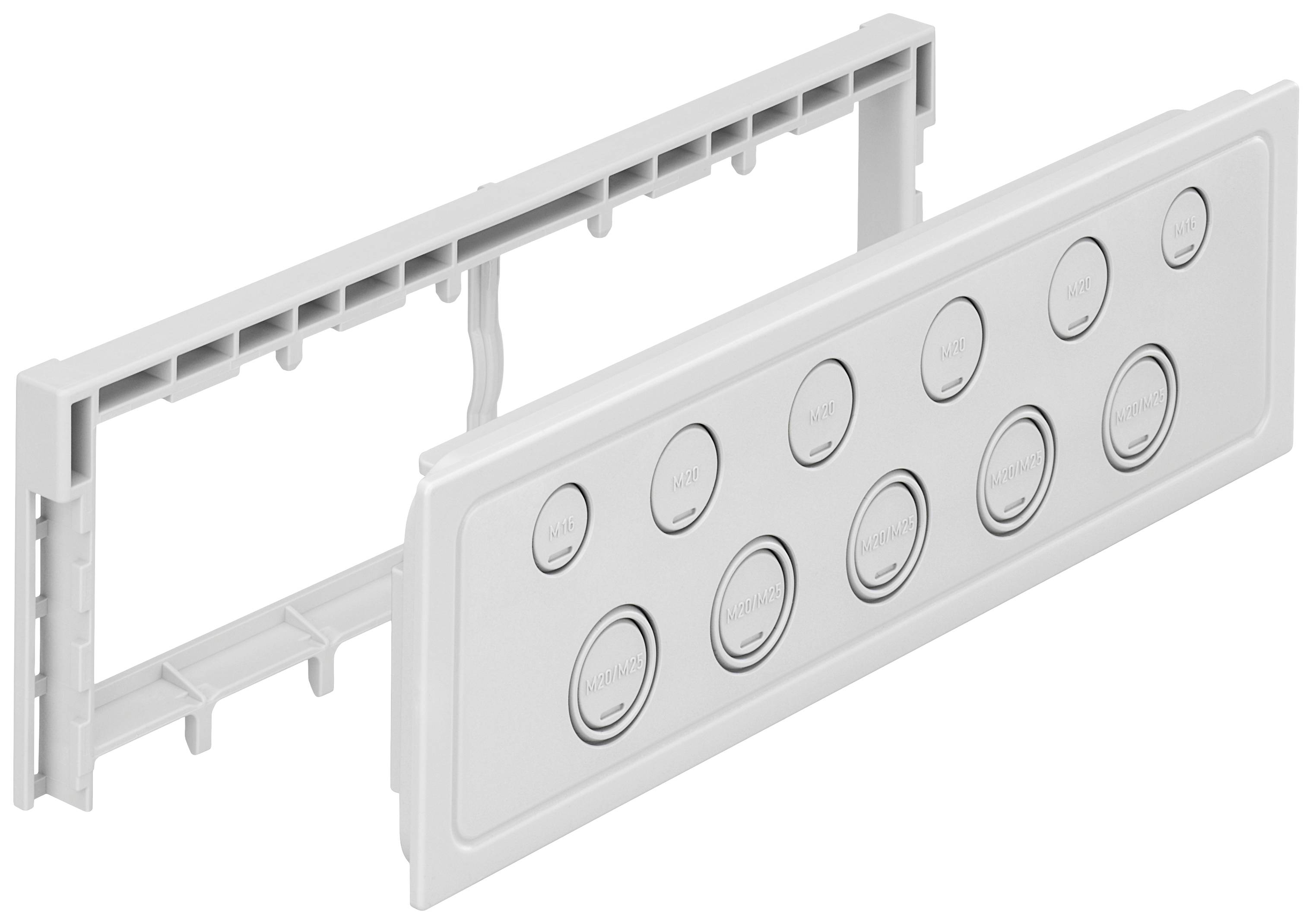 Group of nine round buttons evenly distributed within a rectangular frame. Buttons are labelled differently.