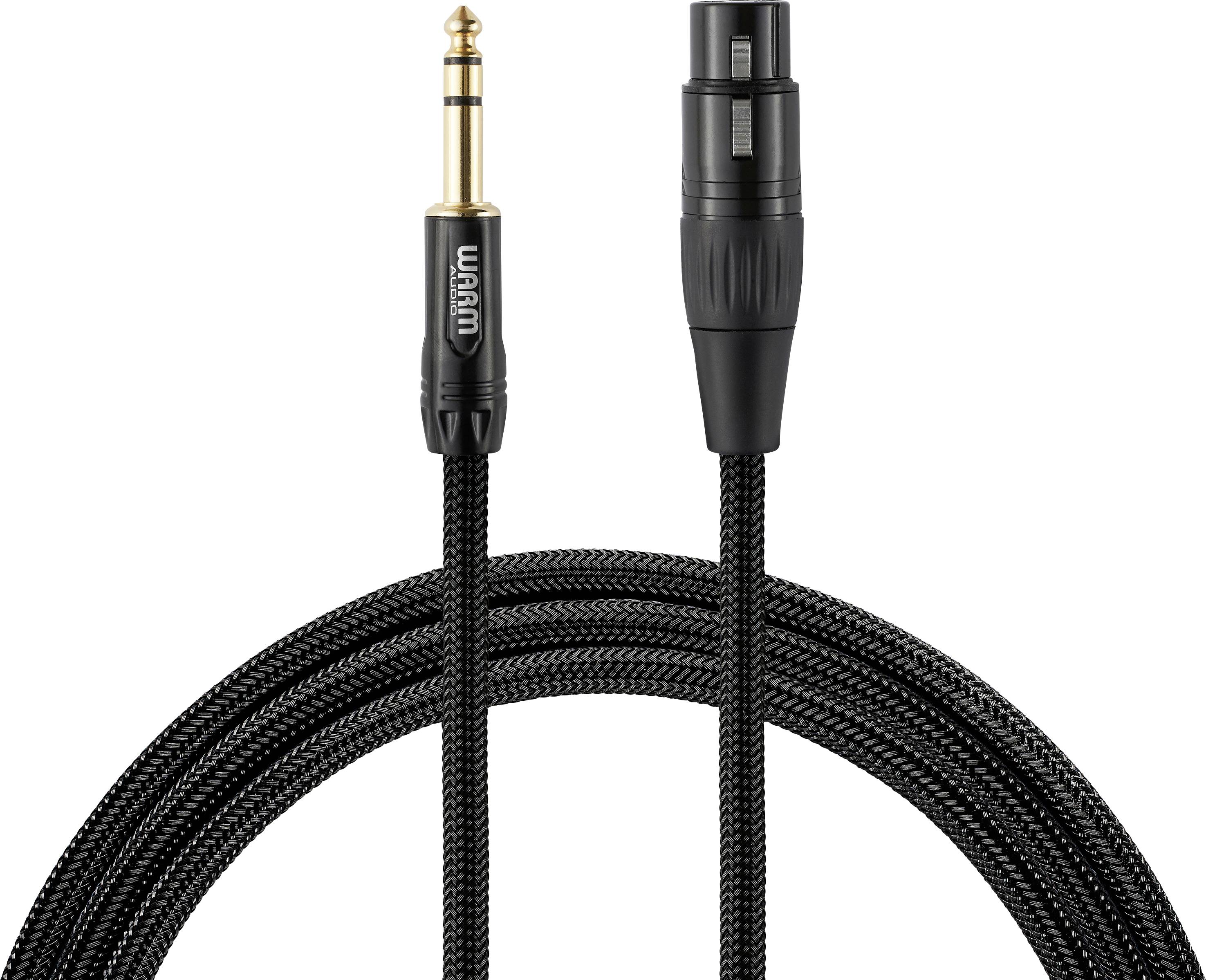 Warm Audio Premier Series XLR Cable [1x XLR socket - 1x Jack plug 6.35 mm] 1.80 m Black