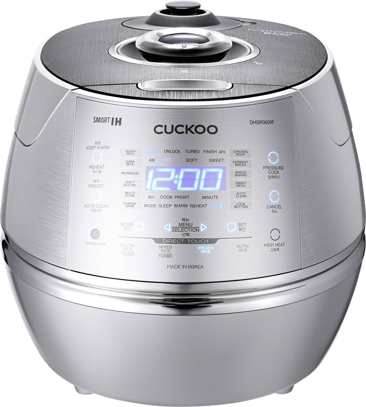 Cuckoo CRP-DHSR0609F Rice cooker Silver with display
