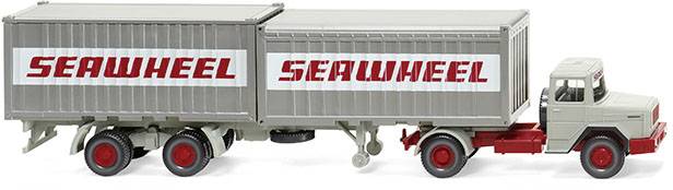 Wiking 052402 H0 HGV Magirus Deutz Container-saddle suit "Seawwheel"