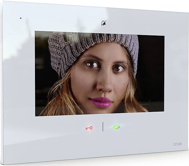 m-e modern-electronics VDV-907 W Video door intercom Wi-Fi, Radio Indoor panel White