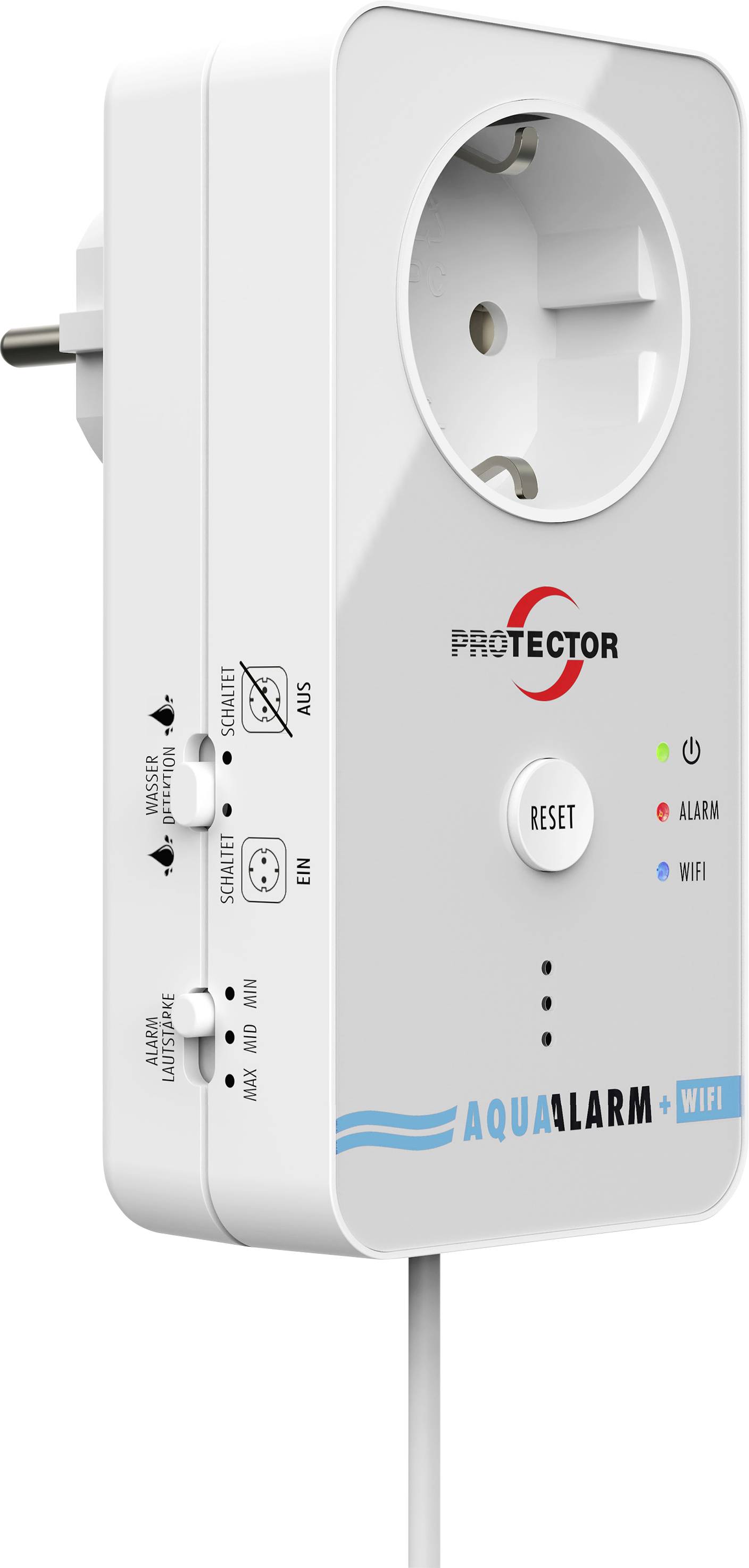 Protector 15021 WA-11 Water leak detector with Wi-Fi notification incl. external sensor mains-powered