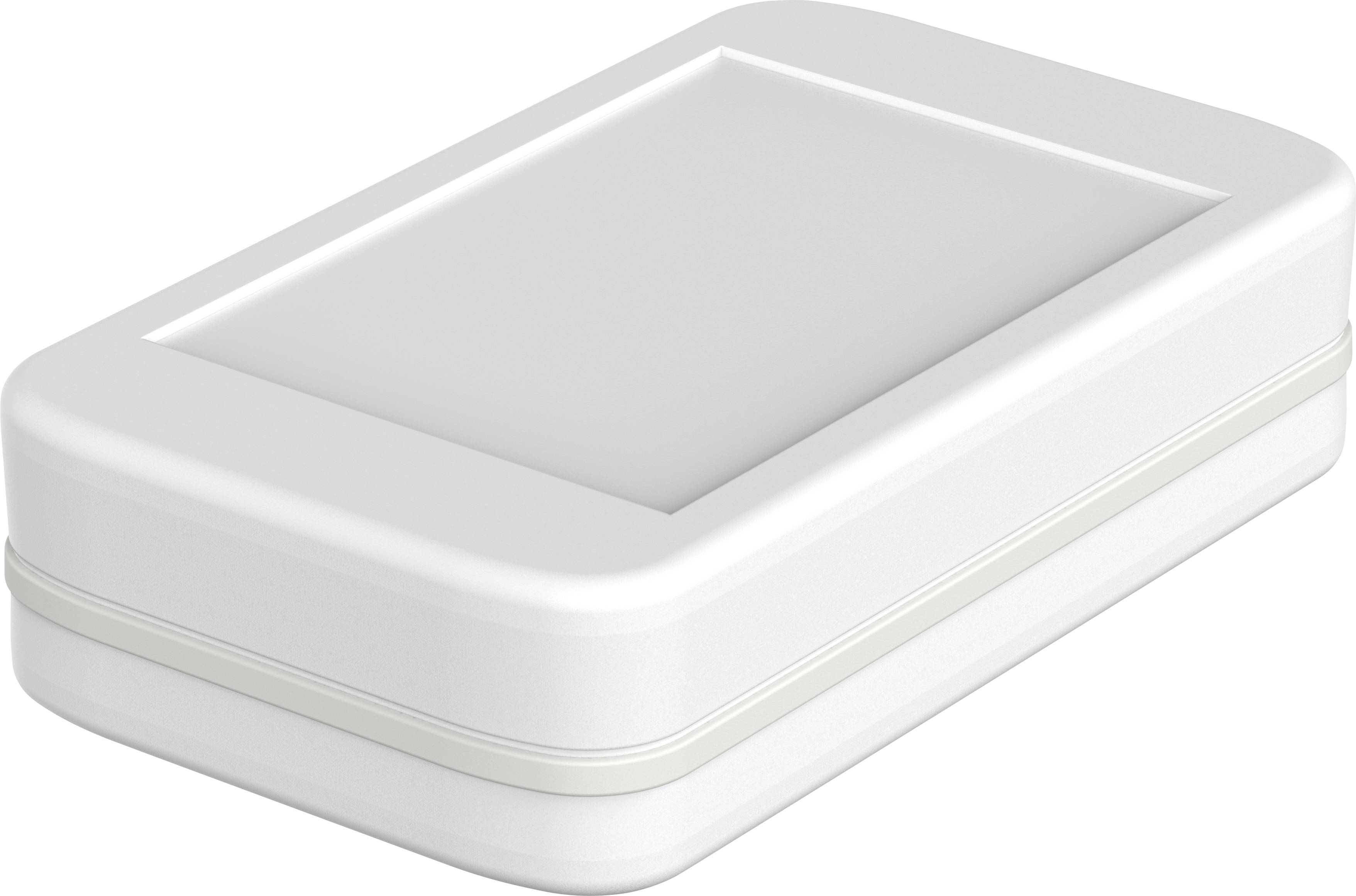 Rectangular white box with rounded edges. Flat lid, potentially a packaging for a product or storage container.(Note: This appears to already be in English, so no significant translation was required.)