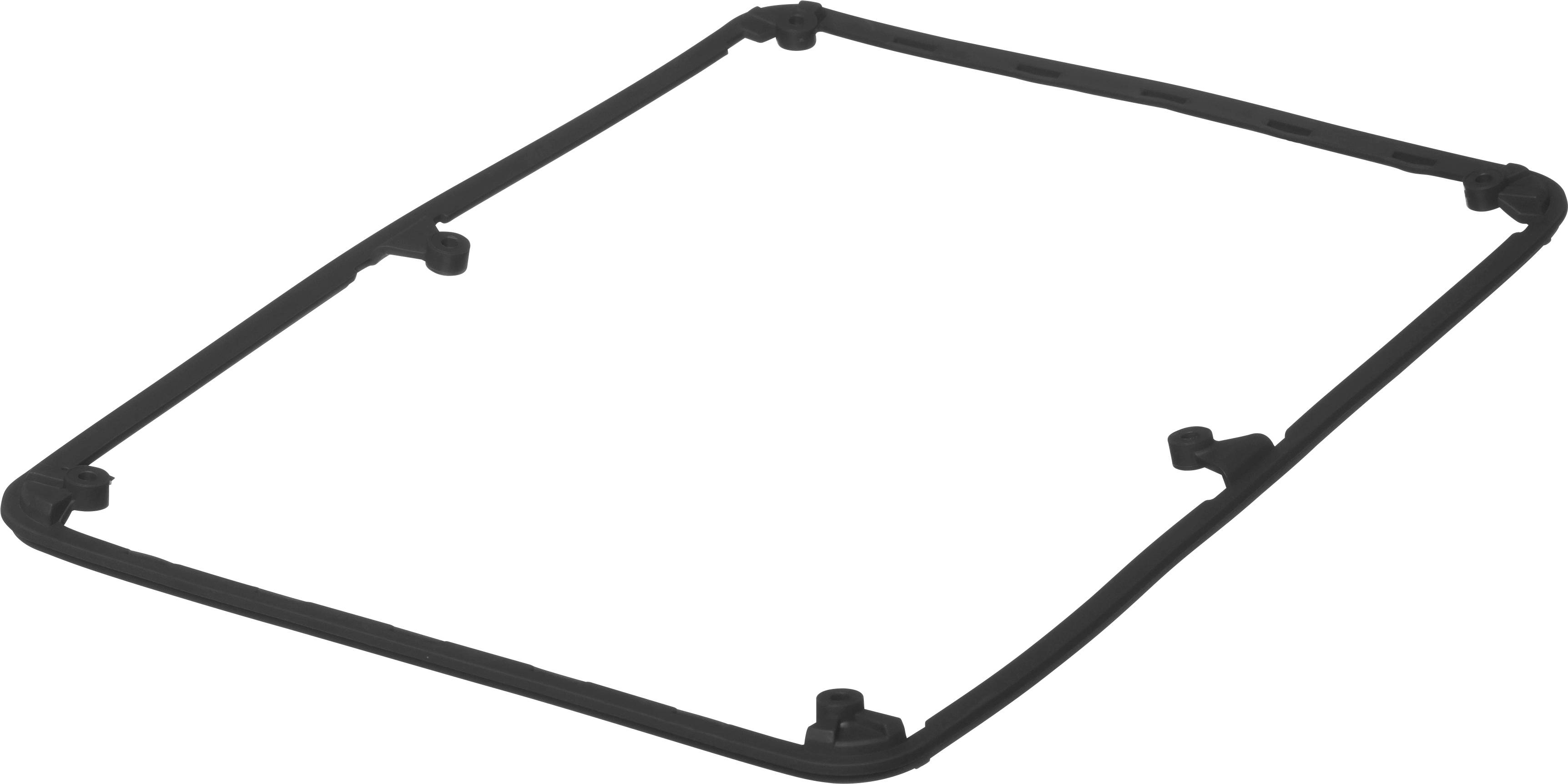 A black rubber 'sealing frame', rectangular in shape, is used for sealing components.