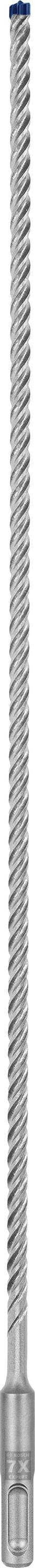 A long, metallic threaded rod with a hexagonal nut at the bottom end.