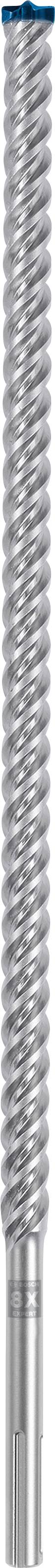 Close-up of a silver, spiral-shaped metal spring, held vertically.