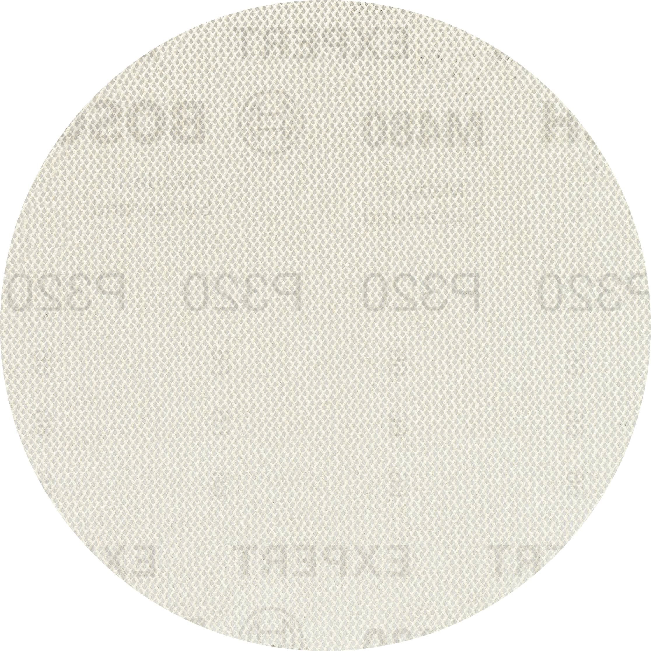Round sandpaper sheet with fine grit, beige color, text slightly visible: 'P320, P280, P260, Hermet'.