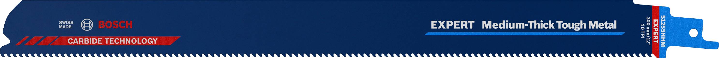 Bosch Accessories 2608900377 EXPERT ‘Medium-Thick Tough Metal’ S 1255 HHM saber saw blade, 1 piece Saw blade length 300 mm 1 pc(s)