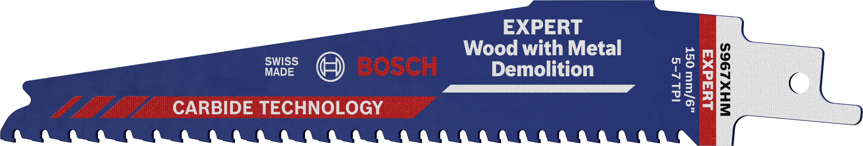 Bosch Accessories 2608900397 EXPERT ‘Wood with Metal Demolition’ S 967 XHM saber saw blade, 10 pieces Saw blade length 150 mm 10