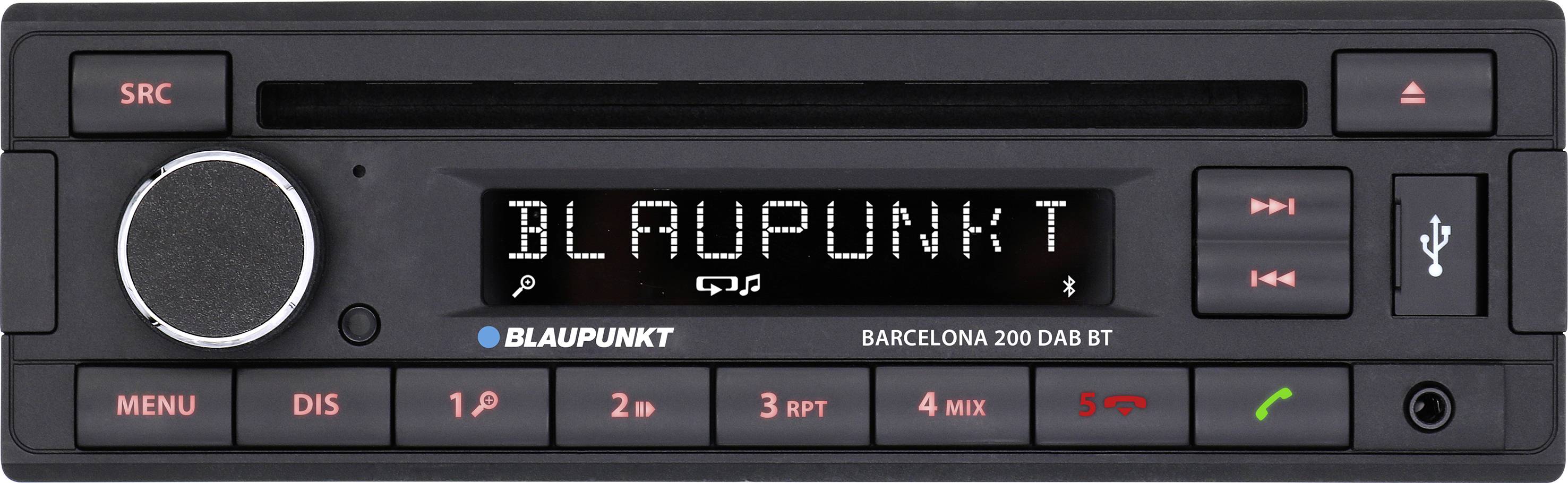 Blaupunkt Barcelona 200 DAB BT Car stereo Bluetooth handsfree set, DAB+ tuner