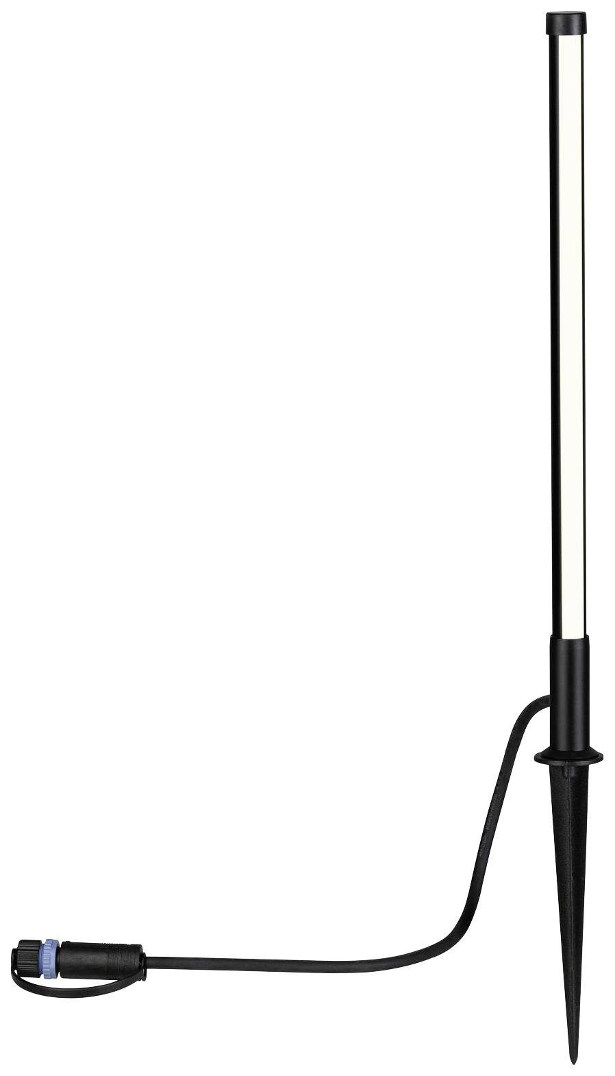 Light sensor with ground spike and cable, black, suitable for measuring light intensity outdoors.