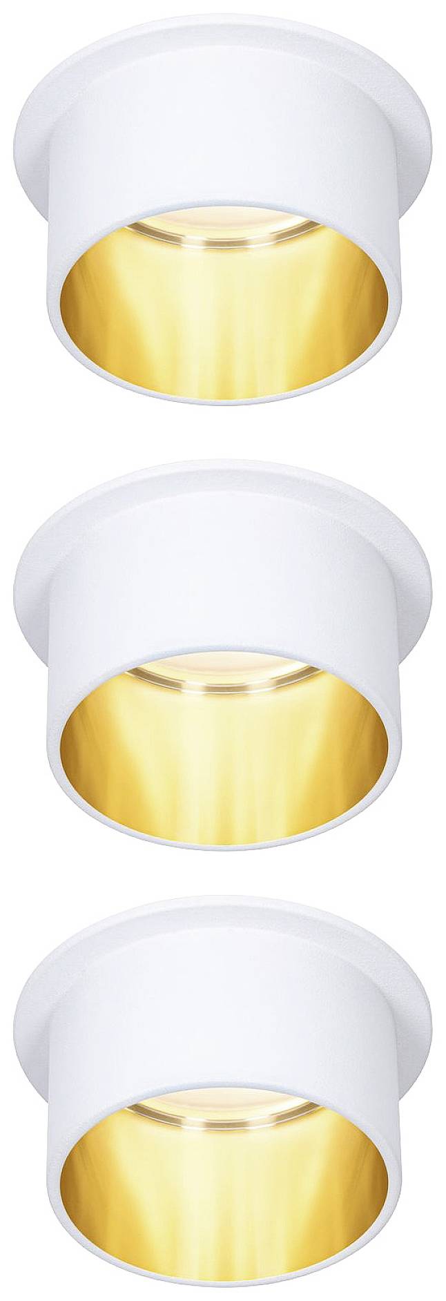 Paulmann 93381 LED recessed light LED (monochrome) Built-in LED 19.5 W White (matt), Gold