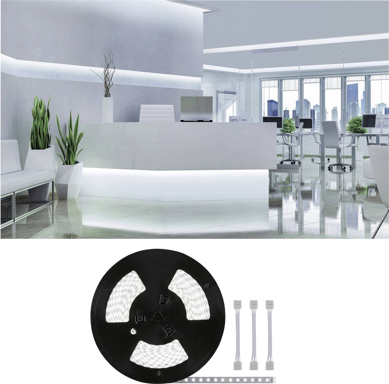 Paulmann 71043 LED strip extension + plug 24 V 20 m Daylight white