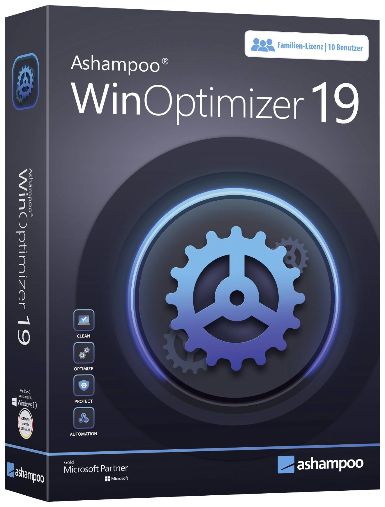 Ashampoo WinOptimizer 19 Full version, 10 licences Windows System optimisation