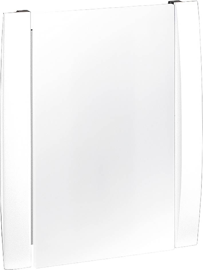 A plain, rectangular, vertical object that looks like a white notepad or book is slightly tilted to the side.