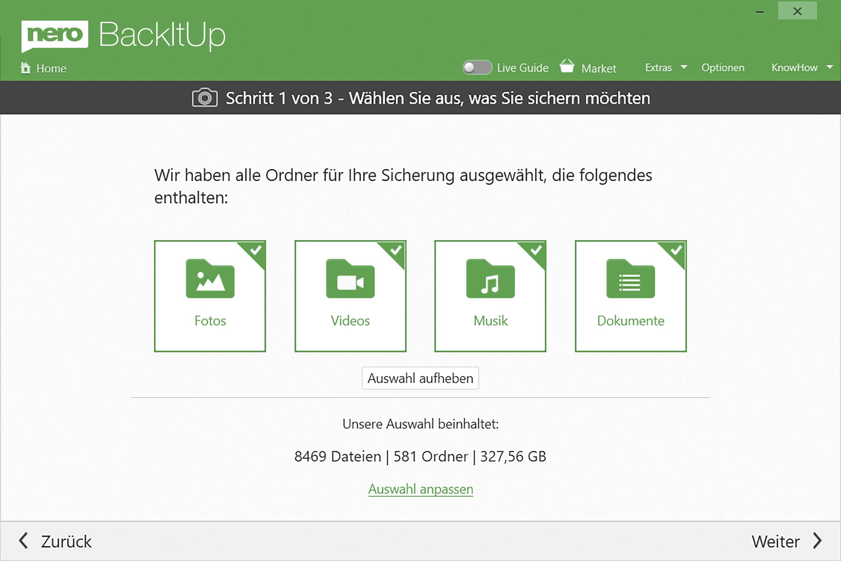 Nero BackItUp Full version, 1 licence Windows Backup