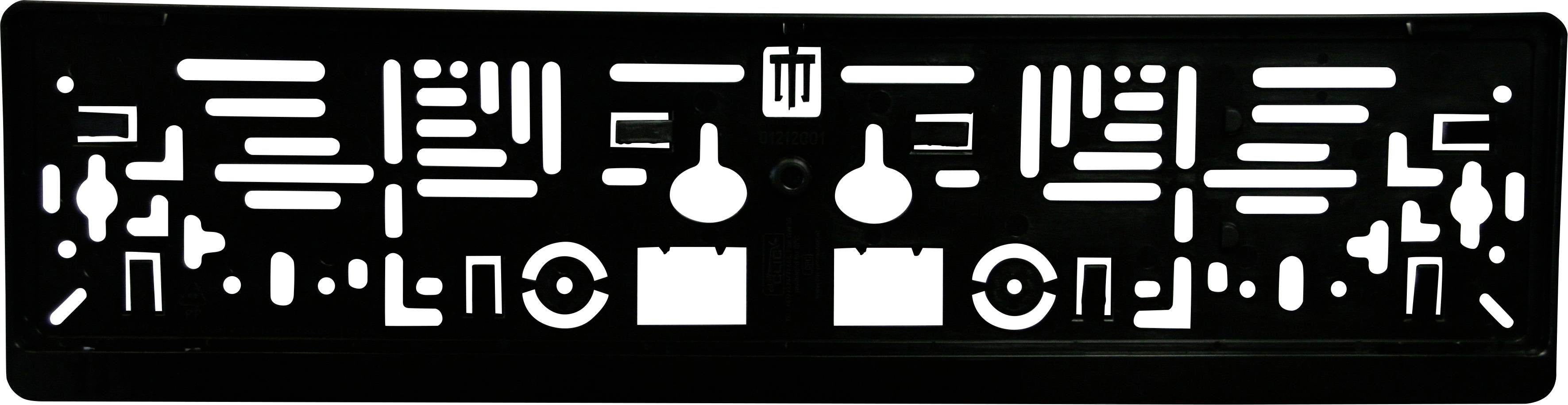 IWH Plastic Licence plate holder Black (L x W x H) 135 x 530 x 100 mm