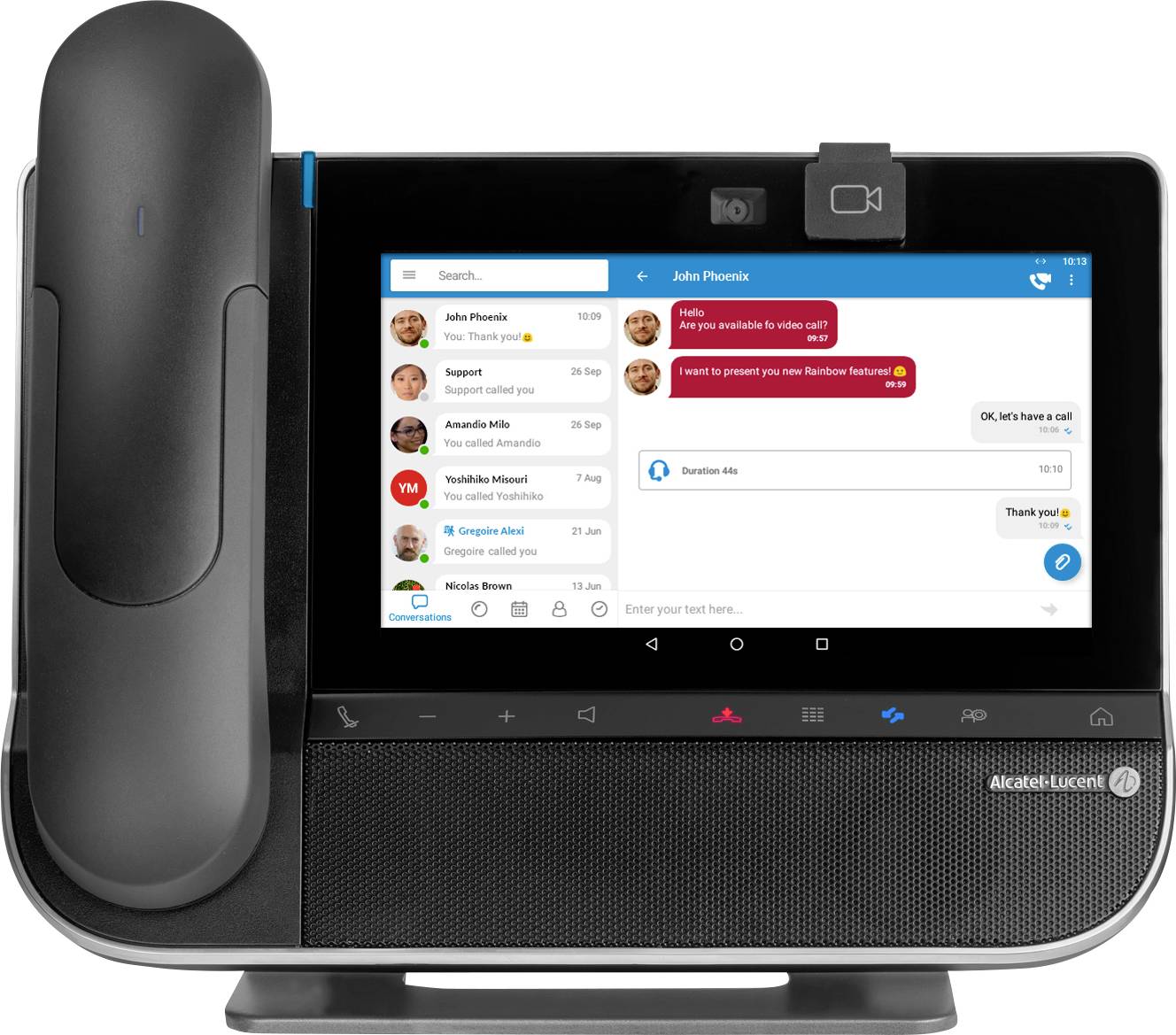 Alcatel-Lucent Enterprise 8088 Corded VoIP Touch colour display Black