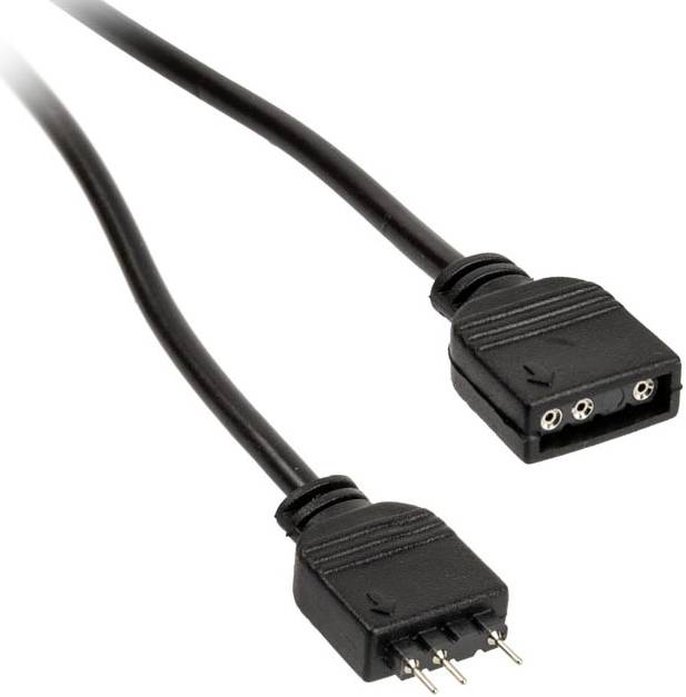 PC fan Cable extension [1x PC fan socket 3-pin - 1x PC fan plug 3-pin] 0.50 m Black Kolink