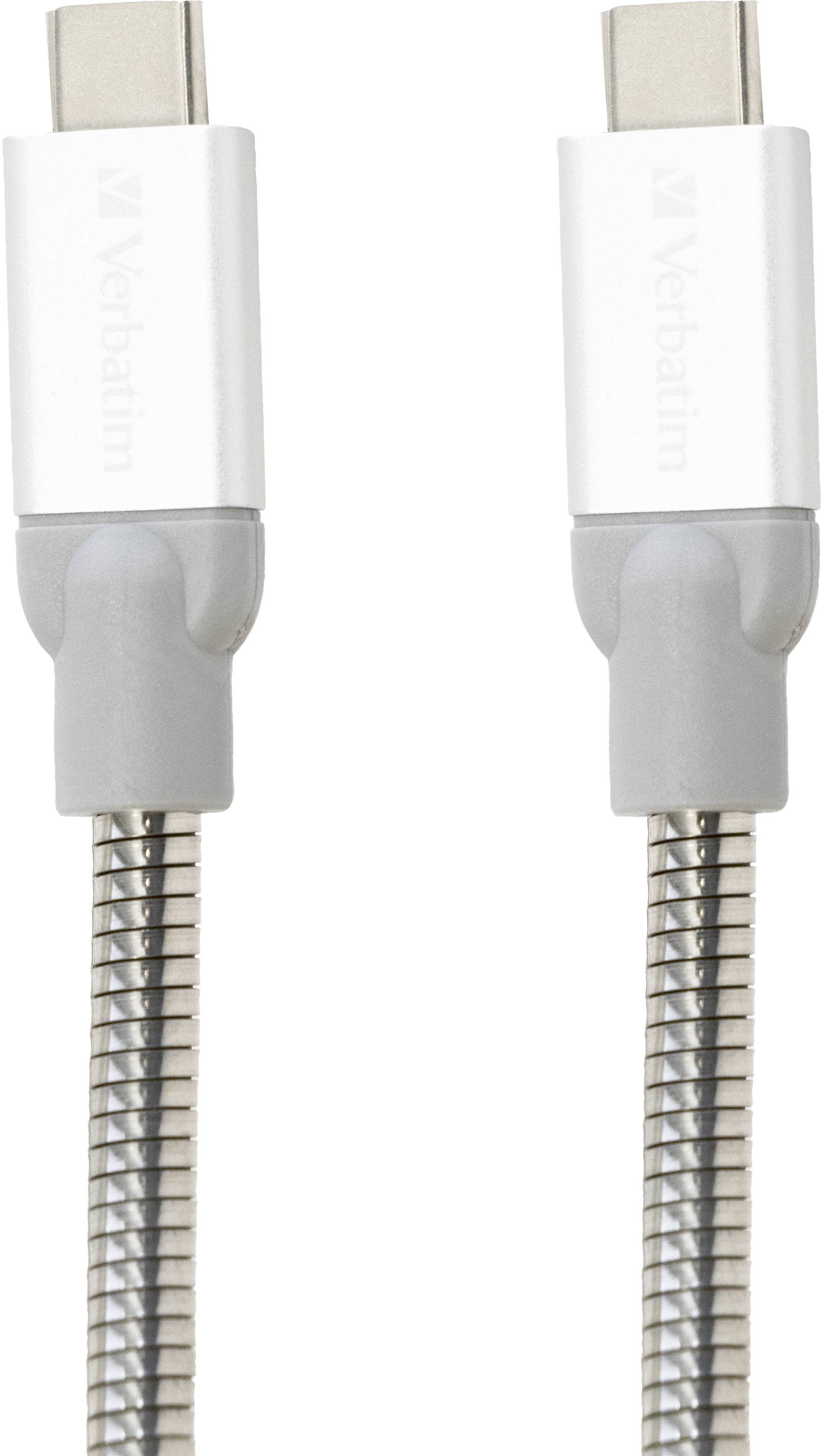 Parat USB cable USB 3.2 2nd Gen USB-C® plug, USB-C® plug 0.30 m Silver/stainless steel 990589999