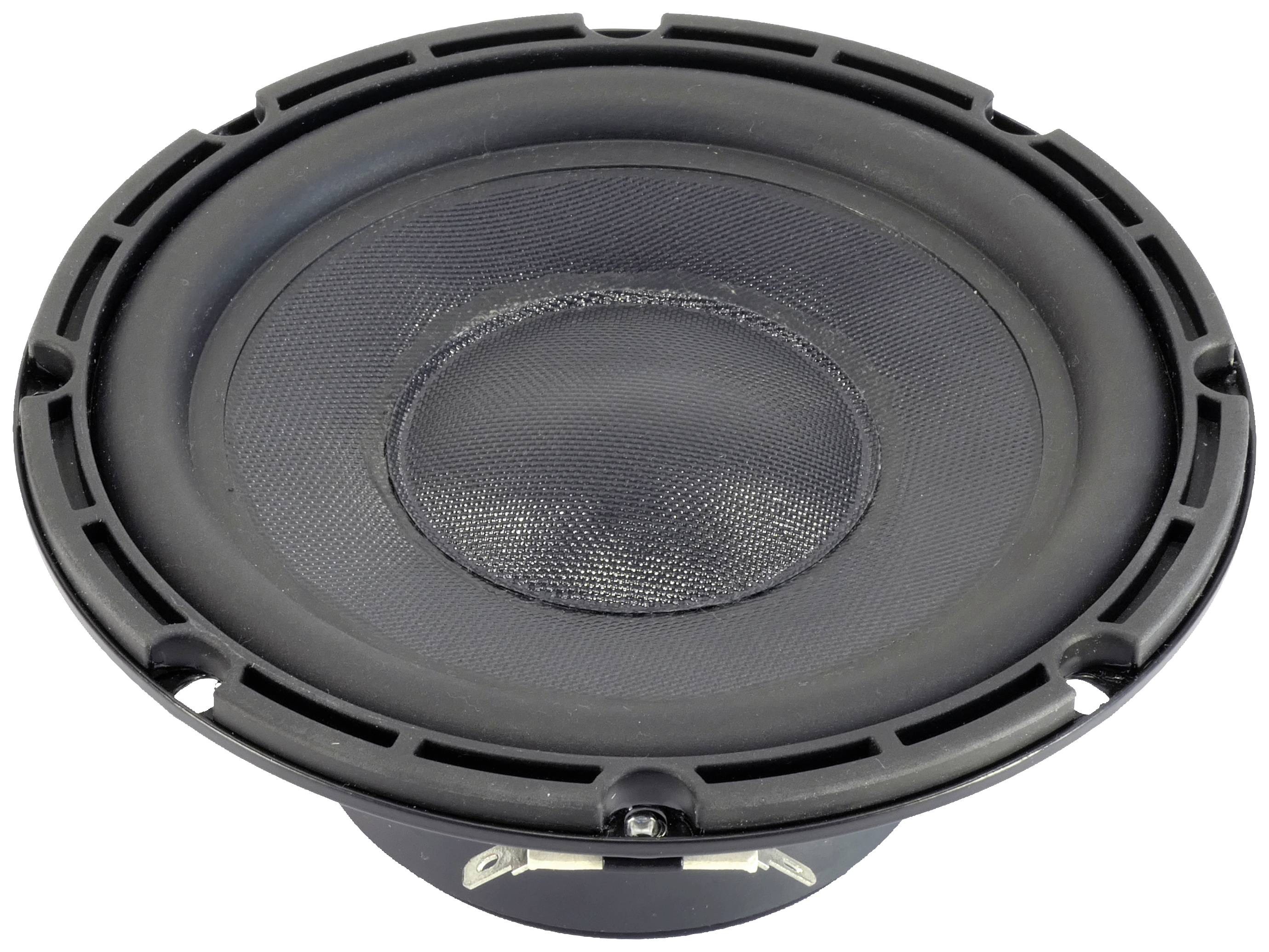 A black speaker used for audio output in electronic devices.