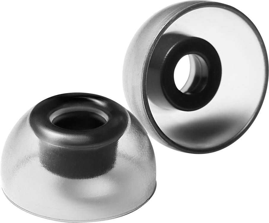 AZLA SednaEarfit Crystal TWS (S/MS/M) In-ear Headphone earpads 3 Pair Black, Transparent