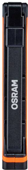 Black and orange torch with 'OSRAM' logo, slim design, suitable for portable lighting.