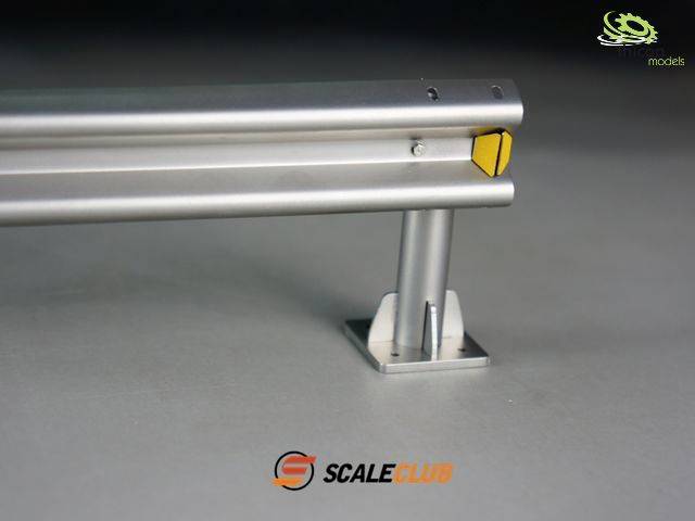Silver metal rod on a grey background with ScaleClub logo.