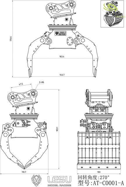 Thicon Models 58113 1:14 Gripper 1 pc(s)
