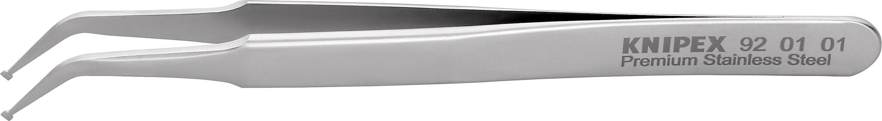A Knipex stainless steel tweezers with curved tips, suitable for precision work.