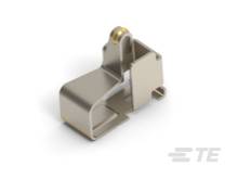 Part of a metallic mechanism with a joint and plug connections. Suitable for industrial applications.