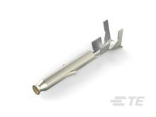 A lengthy metallic component with a curved tip and several angles on the right side, set against a white background.