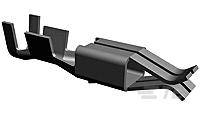 Small clip made of black plastic with a rectangular shape. Used for cable organisation.