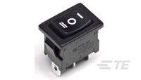 Black rocker switch in the 