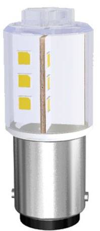 LED lamp with a cylindrical shape and multiple yellow light chips, suitable for electronic devices or lighting systems.