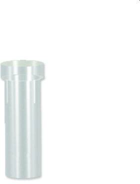 Silver cylindrical metal tube adapter with a wider upper rim.