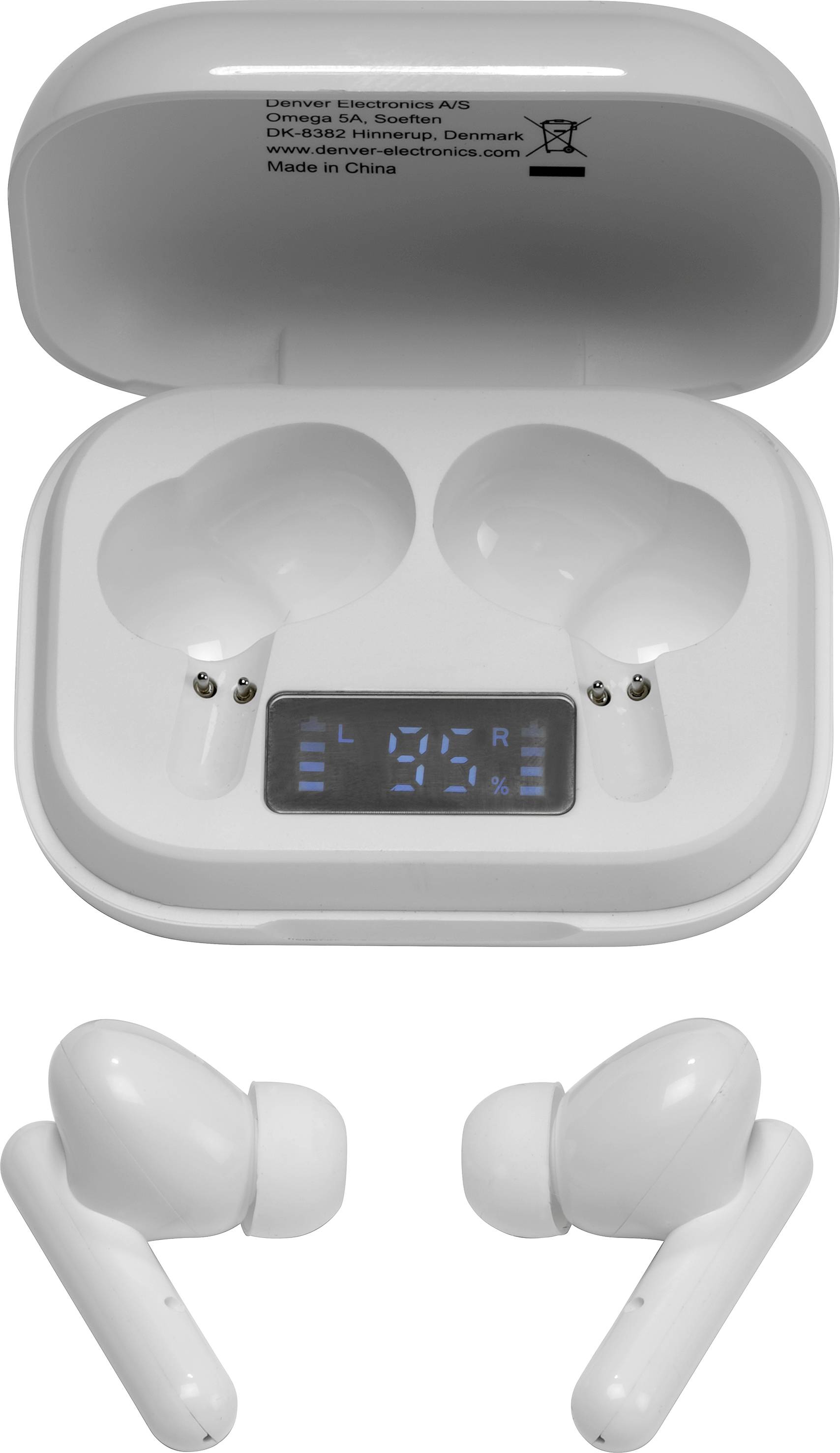 Denver TWE-38 In-ear headphones Bluetooth® (1075101) White