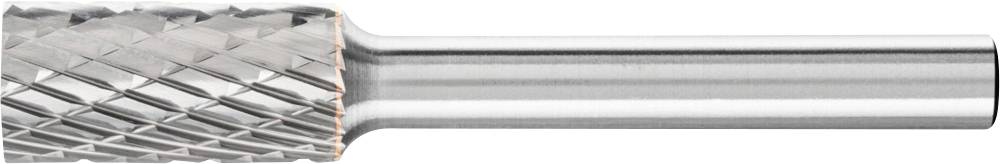 A cylindrical metal milling cutter with cross-ground teeth. Suitable for precise material removal and surface machining.